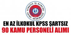 KPSS Şartsız 90 Kamu Personeli Alınacak